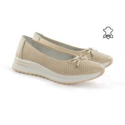 Kožne ženske espadrile 4135BE bež
