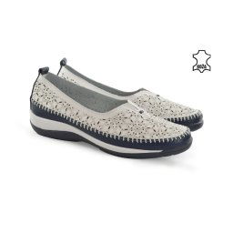 Kožne ženske espadrile 4211BL bele
