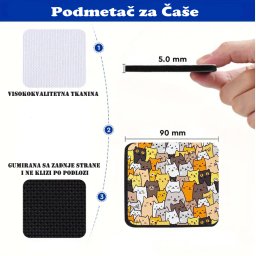 Podmetač za čaše Slatki mačići