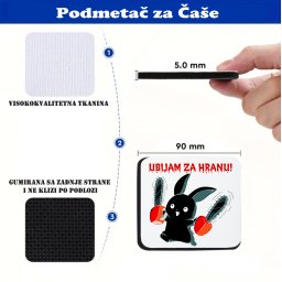Podmetač za čaše Ubijam za hranu