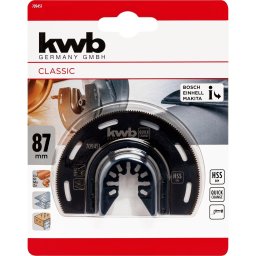 KWB - CV nož za lim, drvo i plastiku 87mm, polukr.nast. za multi-alat, HSS BIM - (49709451)