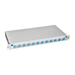 FO Splicebox 19 inča sa 4 LC singlemode duplex adapter Schrack HSELS08SLG RAL7035, PREMIUM