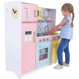 Kinder Home dečija kuhinja, drvena igračka za igranje uloga sa šarenim dizajnom, dimenzije ( TF-5251 )