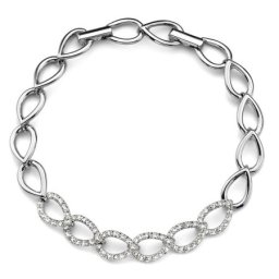 Ženska oliver weber fine crystal narukvica sa swarovski belim kristalom ( 32105 )