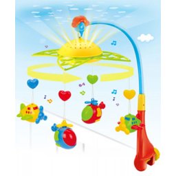 MONI Muzička vrteška Plane Fairyland sa projektorom