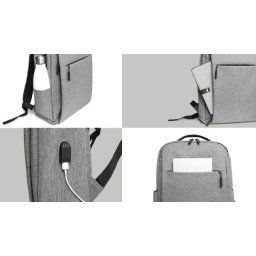 Ranac poslovni * MARTIN Sivi za laptop 15,6inc 42x34x12cm USB konektor