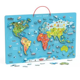 Viga drvena magnetna puzzle mapa sveta/piši briši tabla ( 32741 )