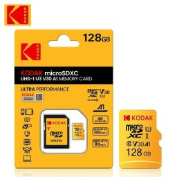 MicroSD KODAK ULTRA PERFORMANCE Class 10 UHS-1 U3 V30 A1-128GB.