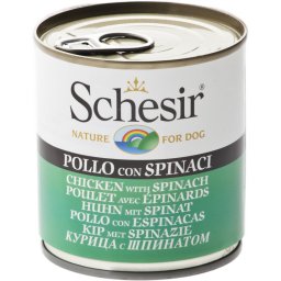Schesir dog konzerva za pse - Piletina i spanać 285g