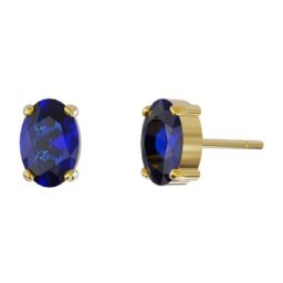 Victoria cruz gemma sapphire gold mindjuše sa swarovski kristalom ( a4515-08dt )