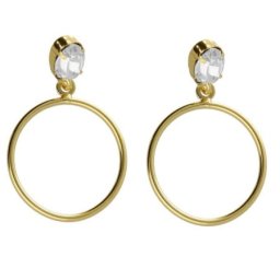 Victoria cruz genoveva crystal gold mindjuše sa swarovski kristalom ( a4570-07dt )