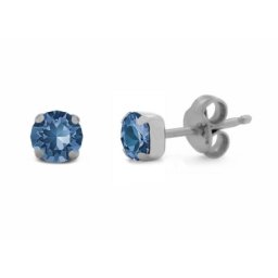 Victoria cruz celina denim blue mindjuše sa swarovski kristalom ( a3736-18ht )