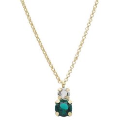 Victoria cruz jasmine emerald gold ogrlica sa swarovski kristalima ( a3752-20dg )