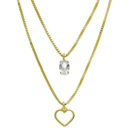 Victoria cruz genoveva crystal gold ogrlica sa swarovski kristalom ( a4568-07dg )