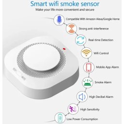 SMART-SMOKE Gembird Wifi pametni senzor detektor dima 80DB alarm pozara Zigbee