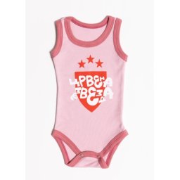 Bodi atlet crvena zvezda roze veličina 80 ( 3125-24r.80 )