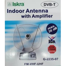 Antena Iskra G2235-07 sobna sa pojacalom, UHF/VHF, dobit 36dB, 220v + 12v FO