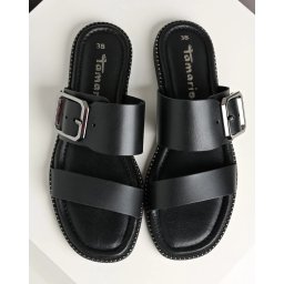 Ženske kožne papuče 1-27128-44 crne