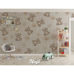 Foto tapeta nika plišani meda i medvedi t001