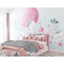 Foto tapeta Roze beli Slon t010