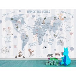 Foto tapeta Decija mapa sveta t115