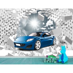 Foto tapeta za decu Plavi automobil t165
