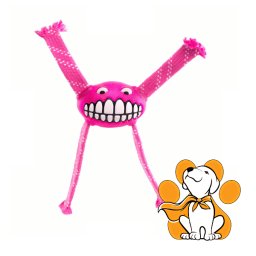 Rogz Grinz Flossy Medium, Igračka Za Pse, Roze