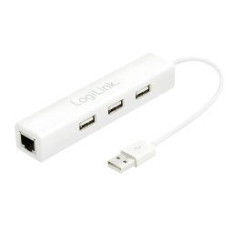 Logilink HUB USB 2.0, 3 port, 1 LAN, mrežni adapter