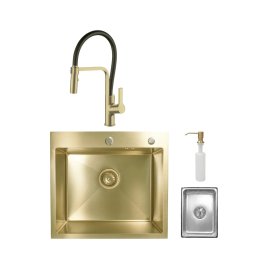 SET: Inox zlatna sudopera + Sandonna ANDRA GOLD SLAVINA