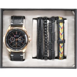 SET NAKITA MUŠKI OP24445 sat sa narukvicama crna WY