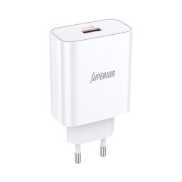 PUNJAČ BEZ KABLA SUPERIOR CO-DC27 FAST 22.5W 5A BELI USB-A P1016 *TH *SR