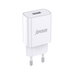 PUNJAČ BEZ KABLA SUPERIOR SU-P100 10.5W 2.1A BELI USB-A P1211 *MD *SR