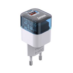 PUNJAČ BEZ KABLA SUPERIOR SU-P105 30W SUPER FAST USB-A + USB-C BELI P1219