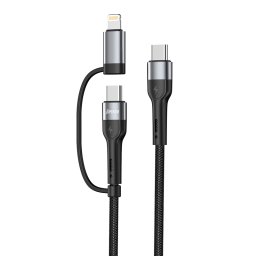 KABL USB SUPERIOR SU-K106 2u1 USB-C NA USB-C/LIGHTNING 1M CRNI 60W U2102 *MD *SR