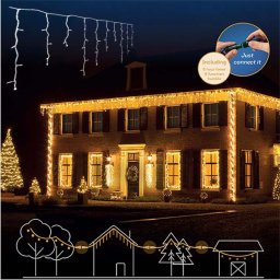 Novogodišnji ukrasi - Spoljašnji LED svetleći niz Topla bela 119L Lumineo Icicle ( 494813 )