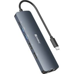 Sandberg docking station USB-C - HDMI/DP/LAN/2xUSB 3.0/USB C PD 100W 136-43