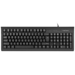 Natec moray multimedia keyboard US, smart ID card reader, USB, black ( NKL-1055 )