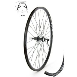 Crosser *crosser zadnji točak x6, dupli zid 28&quot shimano tx50, kaseta, alu - za disk, crna sa ajletima ( 3000063 )