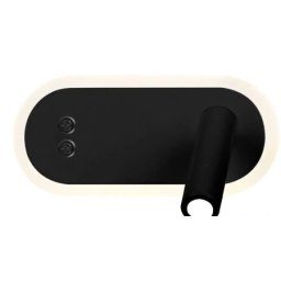 Miracle Zidna Lampa Crna Mat 6W+3W led4000K ( 15136 )