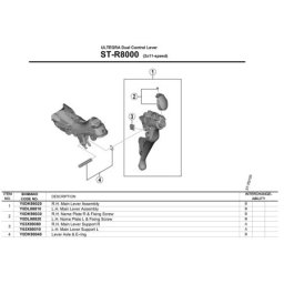 Shimano st-r8000 plastika i zavrtanj ručice menjača/kočnice leva ( Y0DL98020 )