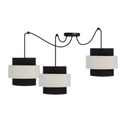Benta 6 Visilica Crna Krem 3x40W E27 ( 15103 )