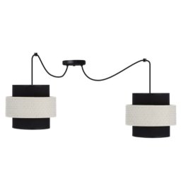 Benta 5 Visilica Crna Krem 2x40W E27 ( 15102 )
