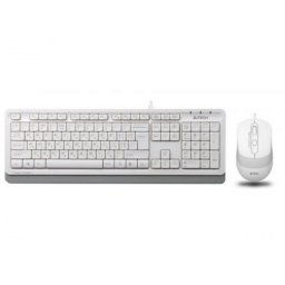 A4 Tech F1010 USB US bela tastatura + USB beli miš