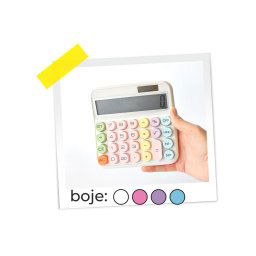 KALKULATOR PASTEL ELECTRONIC RETRO 4 boje OP24060 WY #