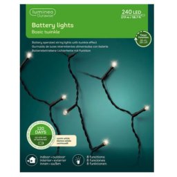 Led novogodišnje lampice baterija 8 funkcija topla bela L1790cm Lumineo 497251 Led novogodišnje lampice baterija 8 funkcija topla bela L17