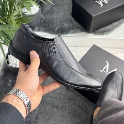 Elegantne crne muške mokasine 5014