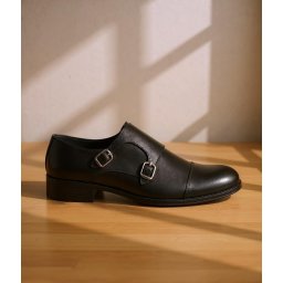 Elegantne crne muške cipele sa dvostrukom kopčom 5311