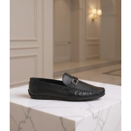 Elegantne crne muške mokasine 5580