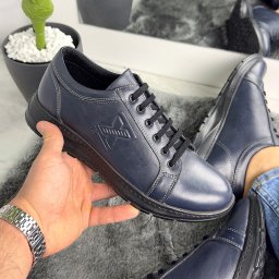 Tamnoplave kožne patike 5612