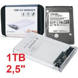 HDD 2.5 * 1TB SET USB 3.0 SATA eksterno kuciste + 1TB MQ01ABD100V TOSHIBA EE2-U3S9-6